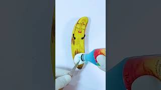 Stone in Banana Need Emergency Surgery jidoodle fruitsurgery foodsurgery [upl. by Fredella]