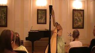 M Glinka  Nocturne quotRazlukaquot Alisa Sadikova 12 years old harpist [upl. by Arden]