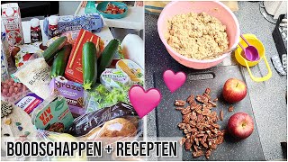 GEZONDE BOODSCHAPPEN  APPELTAART BAKED OATS RECEPT 🍎 [upl. by Ellekim681]