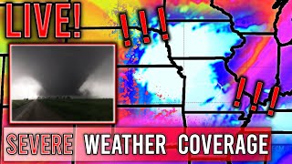 Severe Weather Outbreak Live Coverage  Major Tornadoes Extreme Damaging Winds Supercells [upl. by Soll]