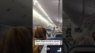 Delta flight forced to divert due to pressurization issue [upl. by Simonetta152]