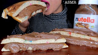 ASMR Nutella With Pancakes Mukbang Eating Sounds [upl. by Arakaj38]