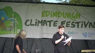 Dylan Hamilton speaking at the Edinburgh Climate Festival 2019 [upl. by Eimerej]