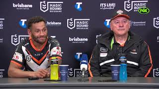 Wests Tigers Press Conference  Round 10 070523  Fox League [upl. by Einafit]