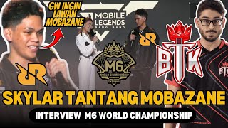 SKYLAR TANTANG MOBAZANE INTERVIEW RRQ SKYLAR USAI LAGA RRQ HOSHI VS KBG M6 WORLD CHAMPIONSHIP [upl. by Aurelio589]