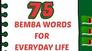 75 Bemba Words for Everyday Life 🇿🇲 bembawords zambianlanguage icibemba vocabulary [upl. by Akinnor859]