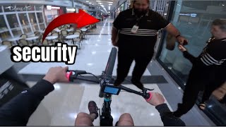 RIDING THROUGH SHOPPING CENTER SECURITY VS EBIKES [upl. by Hahnert]