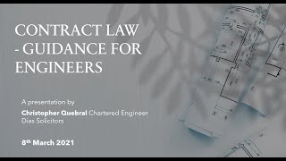 Contract Law  Guidance for Engineers [upl. by Aniaj]