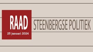 25 januari 2024  besluitvormende vergadering gemeenteraad Steenbergen [upl. by Lester]