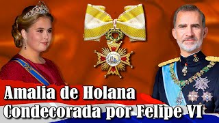 La Princesa Amalia Catalina de Holanda condecorada por Felipe de España [upl. by Eugenle]