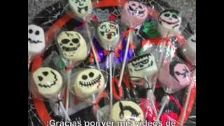 PALETAS DE BOMBON  HALLOWEEN MARSHMALLOWS [upl. by Niffirg]