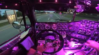 POV  Twin Stick Straight Piped Freightliner Classic XL  PURE SOUND  ASMR [upl. by Bierman]