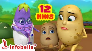 ஐந்து உருளைக் குட்டிகள் கட்டிலில் குதித்தது  Tamil Rhymes for Children  Infobells [upl. by Seavey]