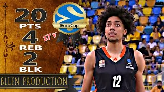 Noa Essengue 06  20 Pts 2 Blk Highlights｜Dreamland Gran Canaria vs ratiopharm Ulm｜20241022 [upl. by Linnea]