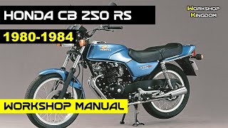 HONDA CB 250 RS 19801984 Workshop Service Repair Manual  English  PDF Download [upl. by Sadoff]