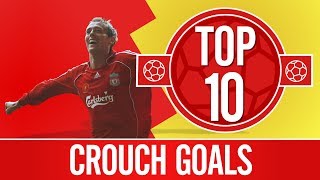 Top 10 Peter Crouch goals  Scissor kicks top bins and towering headers [upl. by Urbain]