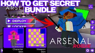 HOW TO GET SECRET SCARECROW BUNDLE IN ARSENAL ROGUE EVENT  ROBLOX [upl. by Dylan]