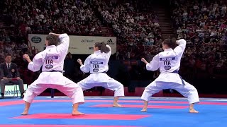 22 Karate Japan vs Italy Final Female Team Kata WKF World Karate Championships 2012 [upl. by Ahsatniuq417]