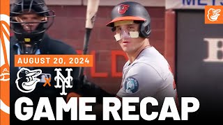 Orioles vs Mets Game Recap 82024  MLB Highlights  Baltimore Orioles [upl. by Luella721]