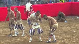 Calcio Storico Fiorentino Semifinale Bianchi Azzurri Florence 2015 [upl. by Assirual]