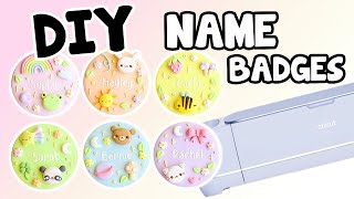 DIY Pastel Name Pins │ Polymer Clay and Cricut Tutorial [upl. by Aicul]