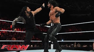 Roman Reigns vs Seth Rollins Raw March 2 2015 [upl. by Daggett]