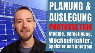 Planung Auslegung und Kosten von Photovoltaikanlagen inkl Speicher [upl. by Novit]