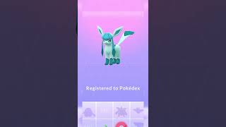 ✨Evolving an Eevee into Glaceon in Pokemon GO✨shorts pokemon [upl. by Raddy862]