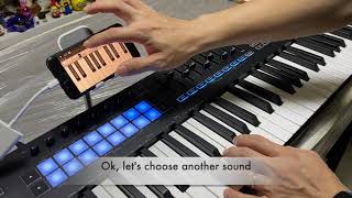 How to Create Simple Loop Using Novation Launchkey 61 MK3 On GarageBand iOS [upl. by Dualc]