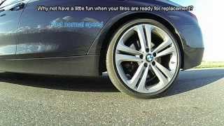 BMW 335i exhaust sound and wheels spinning [upl. by Eerdua]