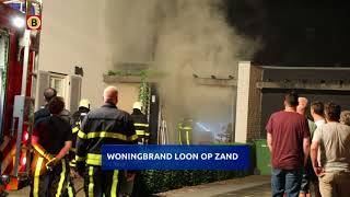 Rookmelder redt slapende bewoners bij garagebrand in Loon op Zand [upl. by Fesuoy]