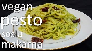 Pesto Soslu Makarna Tarifi  Vegan [upl. by Obnukotalo405]