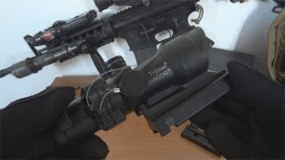 Review EAIMING 4x32 B type ACOG Scope with Rear Iron Sight [upl. by Neirod]