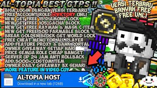 FREE UNLI ⁉️ BEST SERVER 😍🫶  GROWTOPIA PRIVATE SERVER TERBARU 2024  GTPS TERBARU 2024  ALTOPIA [upl. by Yardna]