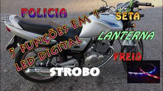 SETA STROBO POLICIA COM LED DIGITAL MOTOS E CARROS ARDUINO [upl. by Giacobo]