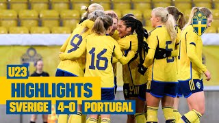 Highlights U23  Sverige – Portugal 4–0  Storseger i Borås [upl. by Fotina]