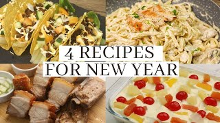 4 RECIPES FOR NEW YEAR  Perfect Recipes for Media Noche [upl. by Emile181]