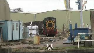 47739 at Swineshead amp Heckington plus D2112 at Boston Docks  25th February 2011 [upl. by Nylcaj]