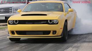 2018 Dodge Demon First 14 Mile Test [upl. by Laerdna]