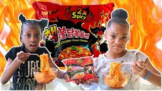 2x Spicy Noodle Challenge ft YAYA Panton [upl. by Akvir]