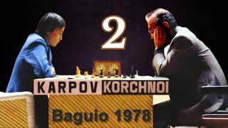 Anatoly Karpov vs Viktor Korchnoi  World Championship Match 1978  Round 2 [upl. by Tartaglia944]