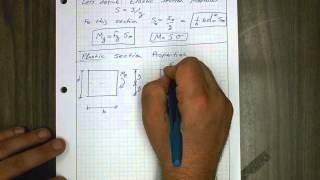 Elastic and Plastic Section Modulus and Moments for a Rectangular Steel Beam [upl. by Llerraf]