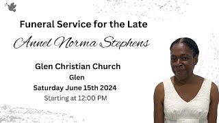 Annel Norma Stephens nee Patrick  Funeral Service [upl. by Shirlee]