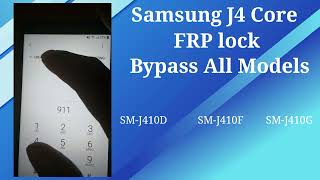 Samsung J4 Core FRP Bypass  All Models  100 No PC  5mins fix [upl. by Milurd]