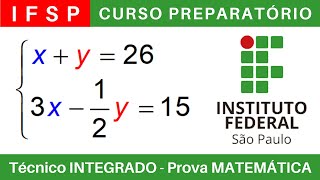 IFSP 🔴 Curso Preparatório 202425 de MATEMÁTICA IFSP Técnico Integrado ao Ensino Médio BoraIF [upl. by Moncear]