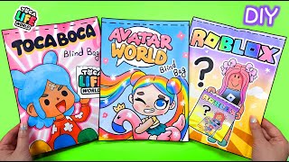 paper diy 🌊 Blind Bag unboxing Asmr tocaboca avatarworld roblox [upl. by Irat295]