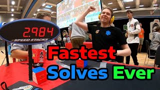 TOP 20 FASTEST RUBIKS CUBE SOLVES IN HISTORY [upl. by Ardnas407]