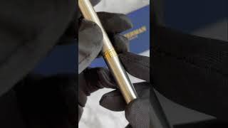 Unboxing WATERMAN Hemisphere Stainless Steel Gold Trim Fountain Pen [upl. by Nahtnoj]