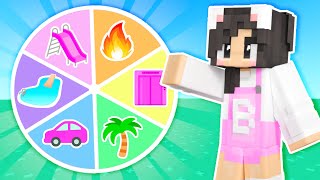 💜Wheel Spin Decides My Minecraft BARBIE DREAMHOUSE [upl. by Edyth197]