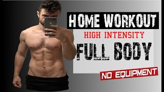 FULL BODY HOME WORKOUT No equipment No noise [upl. by Remmos]